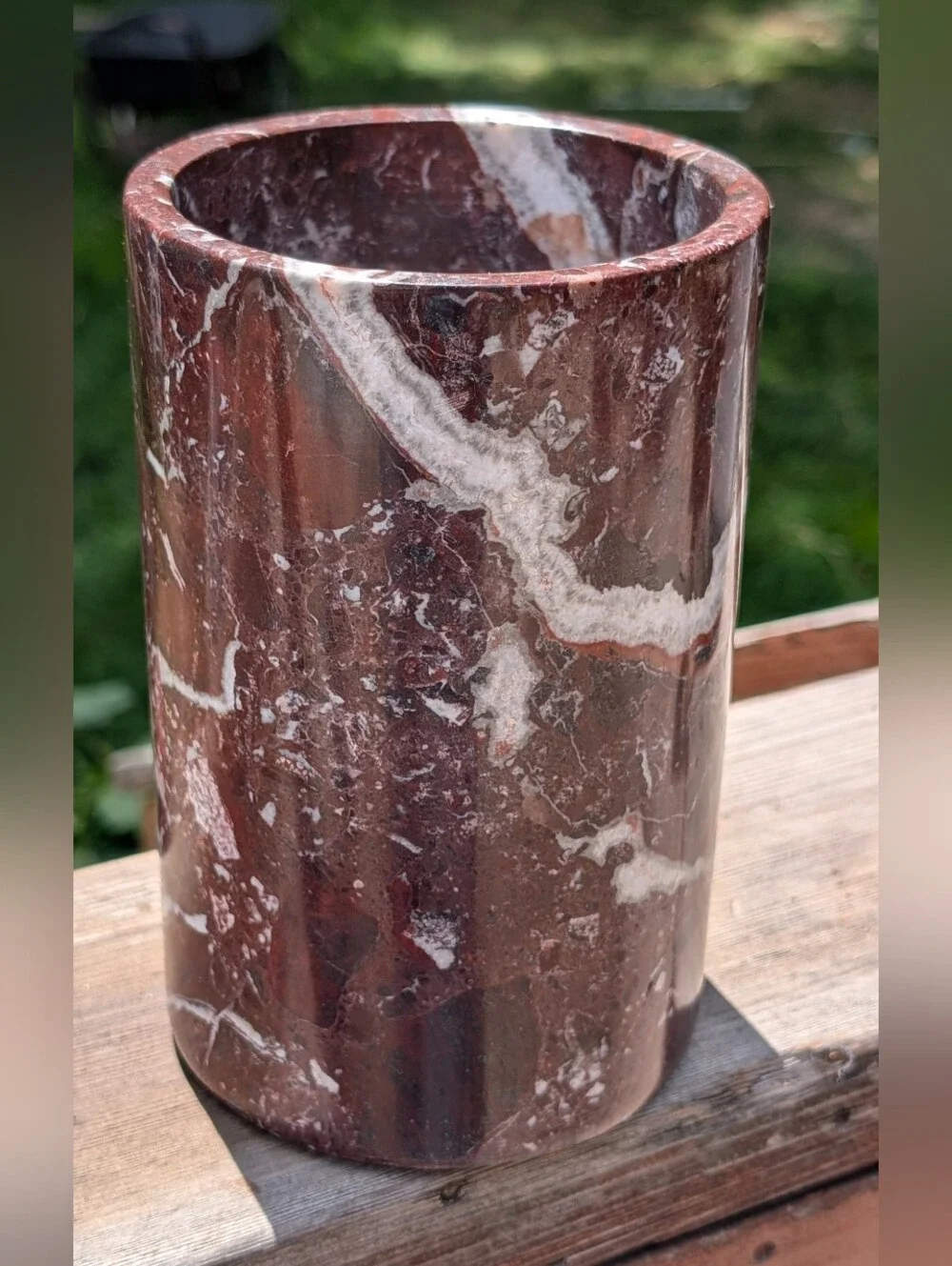 Stunning and Rare Burgundy Marble Wine Chiller Vase. $165 New
